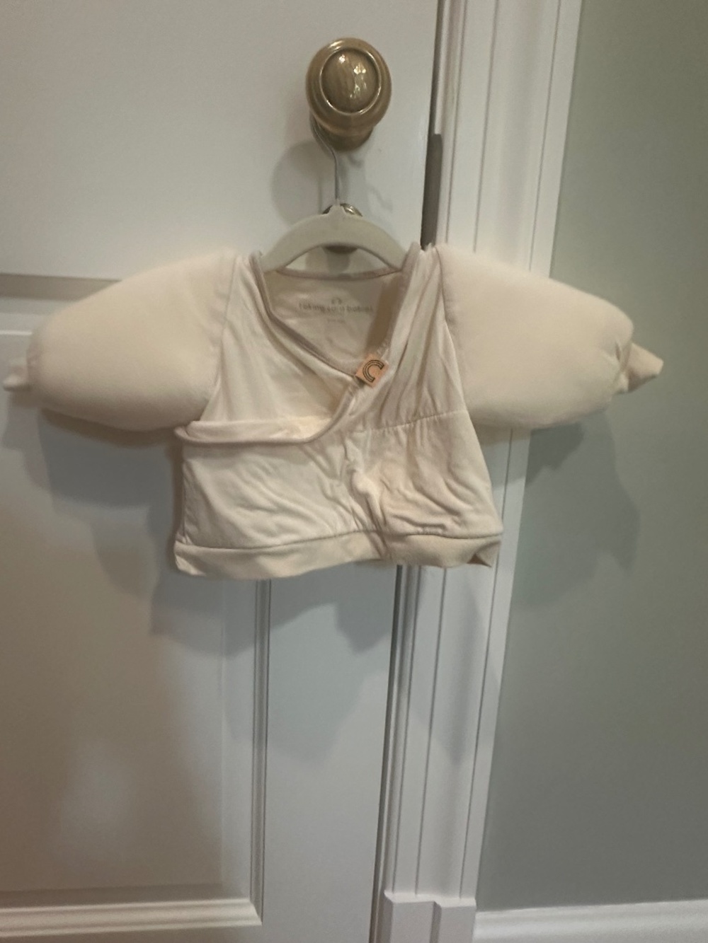 Taking Cara Babies Jacky Swaddle Transition Jacket Cream One Size
